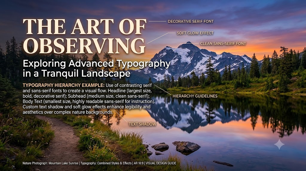 Advanced Typography Overlays: Placing Text on Complex and Colorful Photographic Backgrounds